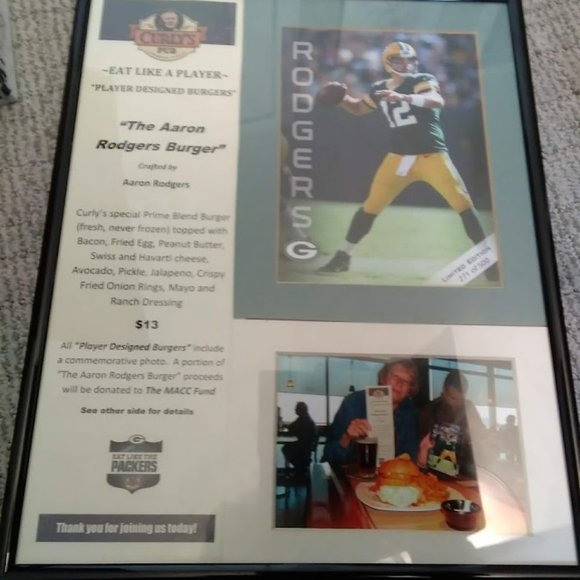 Framed Aaron Rogers/Lambeau Field Collectibles - Picture 1 of 5